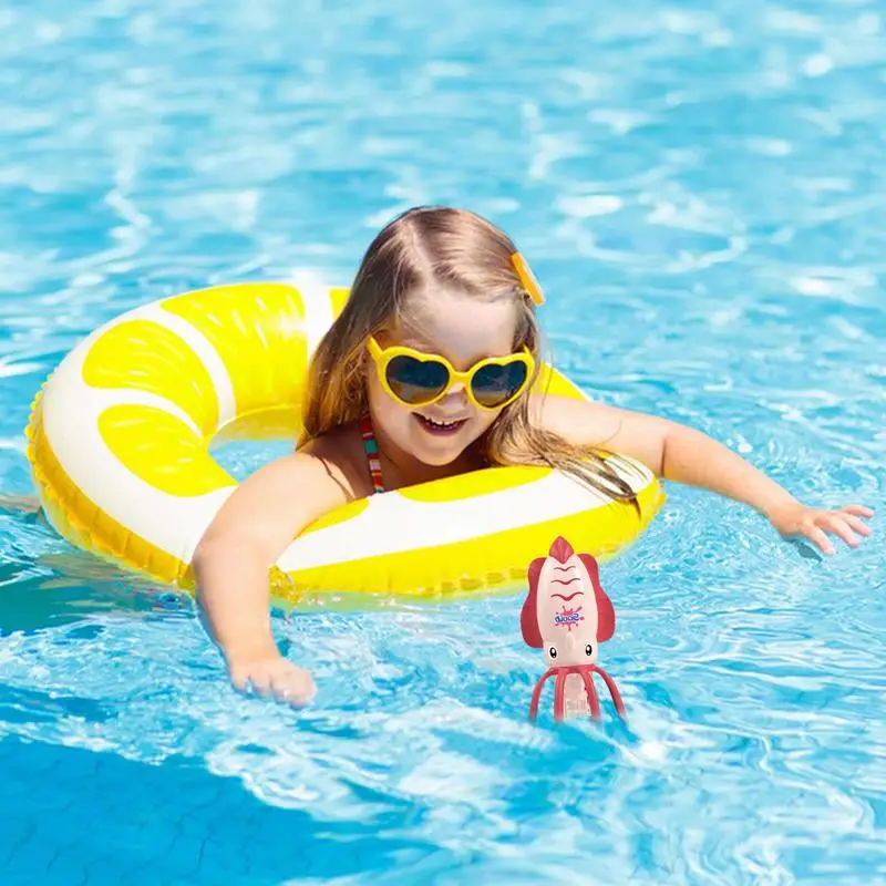 Ozean Bad Spielzeug realistische elektrische Tintenfisch Dusche Bad Spielzeug interaktive Sommer Bad Spielzeug für Kinder schwimmende Wasser Spielzeug Tintenfisch Pool zu