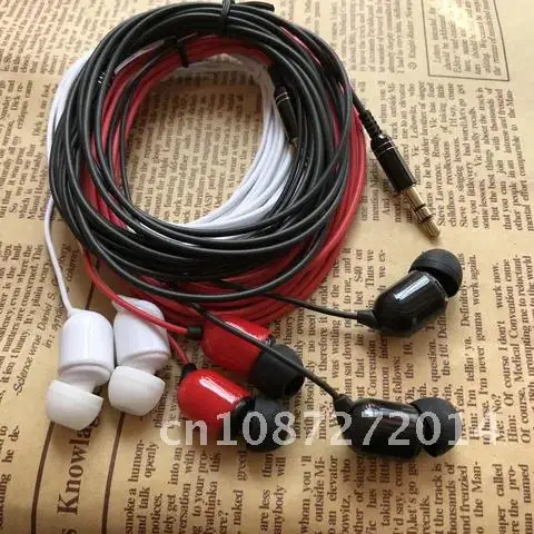 

3.5mm Noise Cancel Headset Live Stereo Headphones with Mic 3 Meters Length Wired Earphones In-ear Earbuds Monitor Headphone