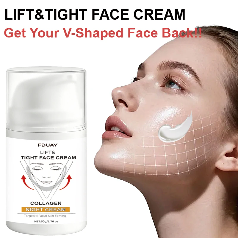 50g FDUAY Collagen Facial Night Cream, Practical sealed pot package. Boost hydration, tighten skin and smooth fine lines