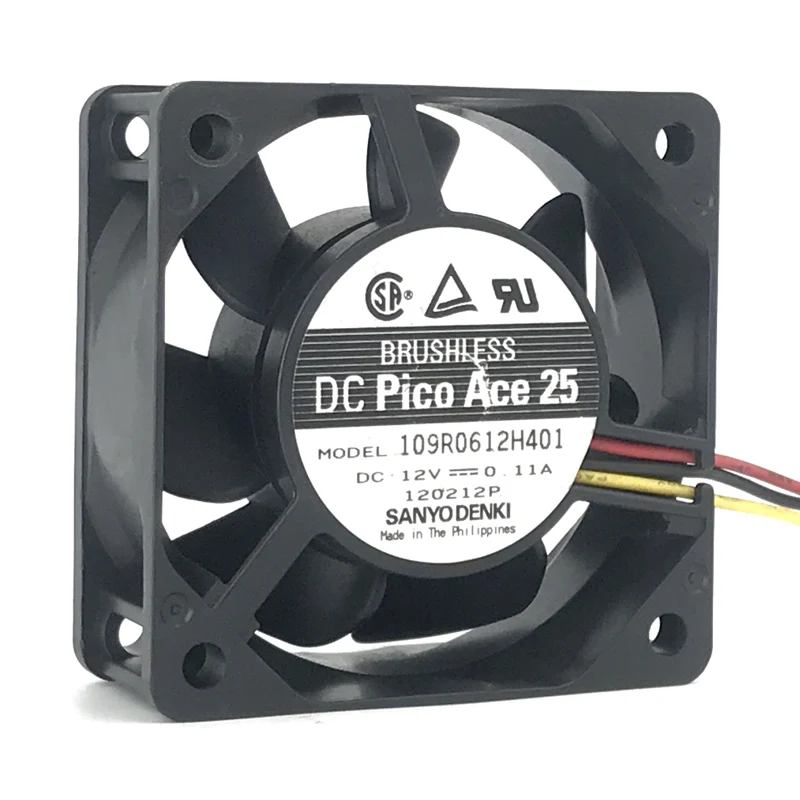 ORIGINAL 109R0612H401 12V 0.11A 6025 60*60*25mm KIPAS PENDINGIN BARU RADIATOR