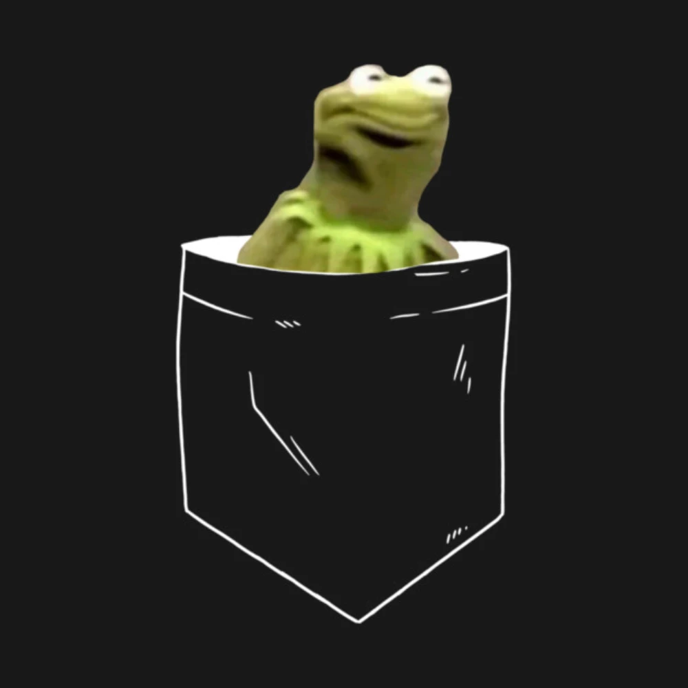 Men Women 2026 Cotton T Shirt Pocket Kermit The Frog Print Casual Streetwear Cute Muppet Graphic Clothing