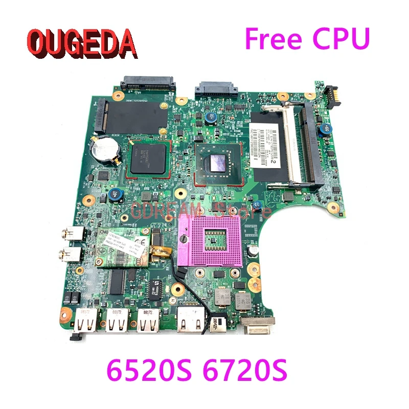 

OUGEDA 456608-001 laptop motherboard for HP Compaq 6520S 6720S main board GM965 DDR2 Free CPU full test