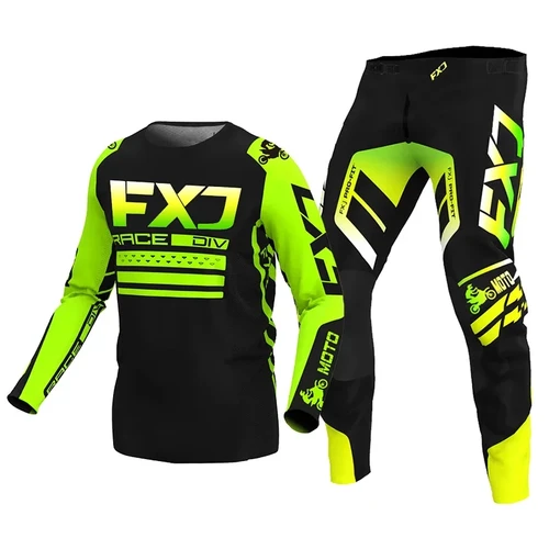 Imagen 2 del producto Conjunto de motocross para niños, Jersey y pantalones MX, conjunto para niños, Dirt Bike MTB DH UTV Enduro Gear Combo, traje de carreras juvenil todoterreno