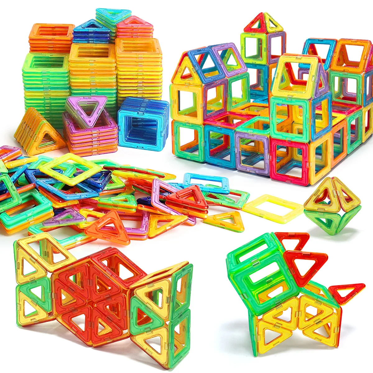 45/75/95PCS 자석 블록 - 어린이용 3D STEM 교육용 조립 장난감 다양한 모양의 자석 블록