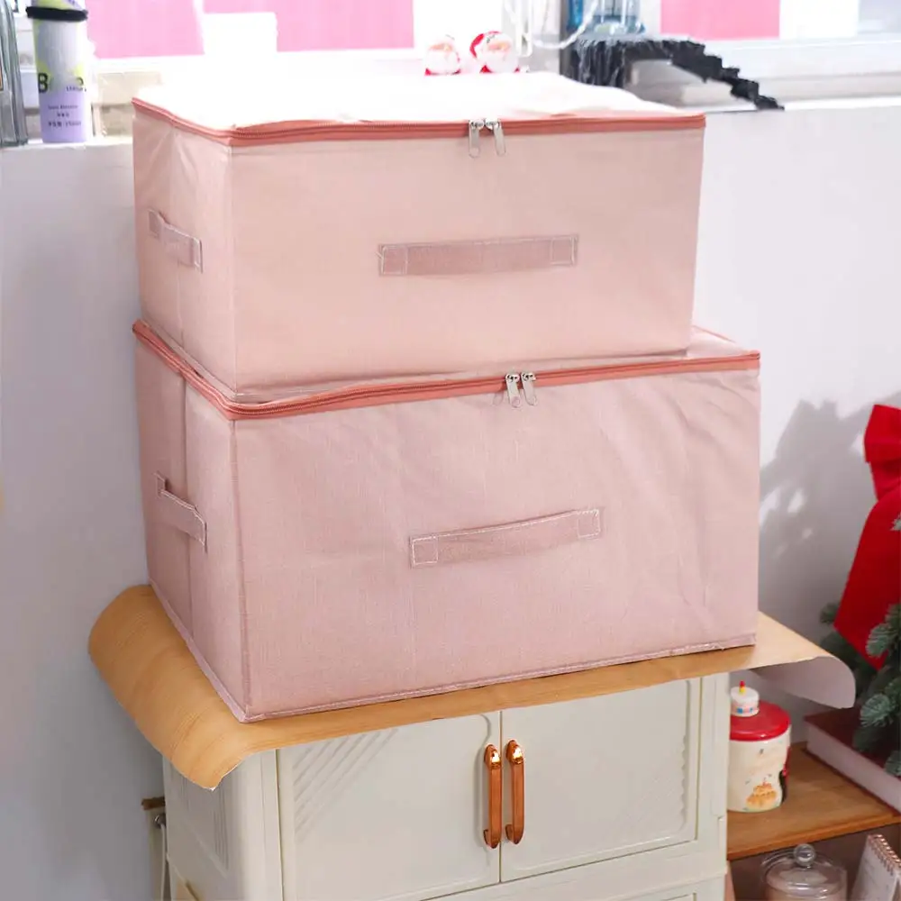 

Large Capacity Clothes Quilt Storage Bag Stackable Dustproof Clothing Sorting Box Foldable with Zipper Toys Storage Containers