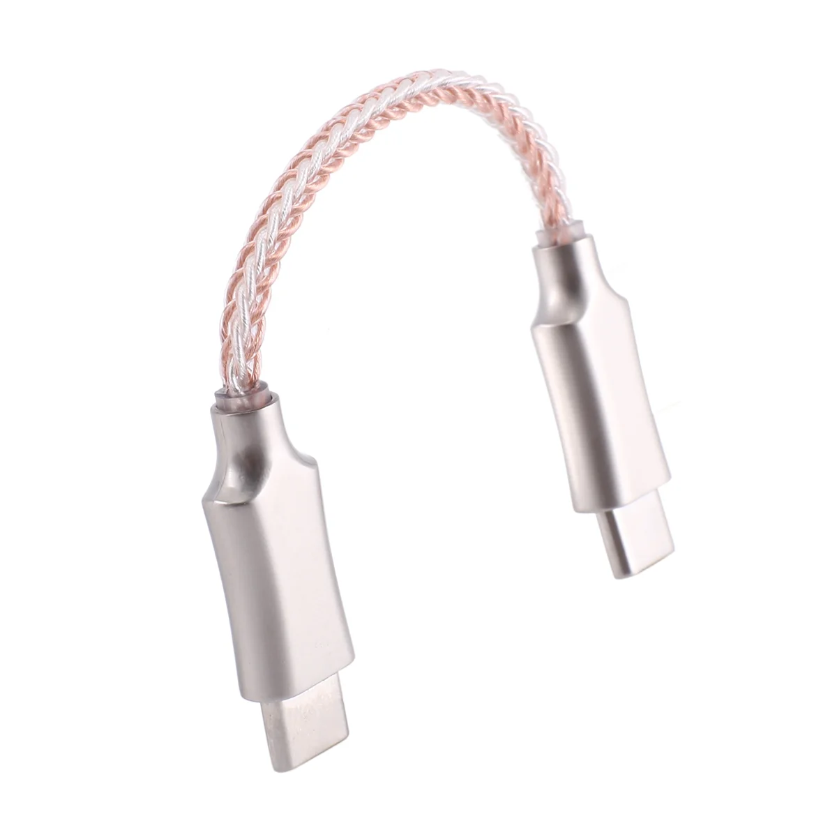 New Portable Decoding Amp OTG Cable Type-C To Type-C Recording Line 8-Core Audio Cable for HiFi Headphone OTG Adapter