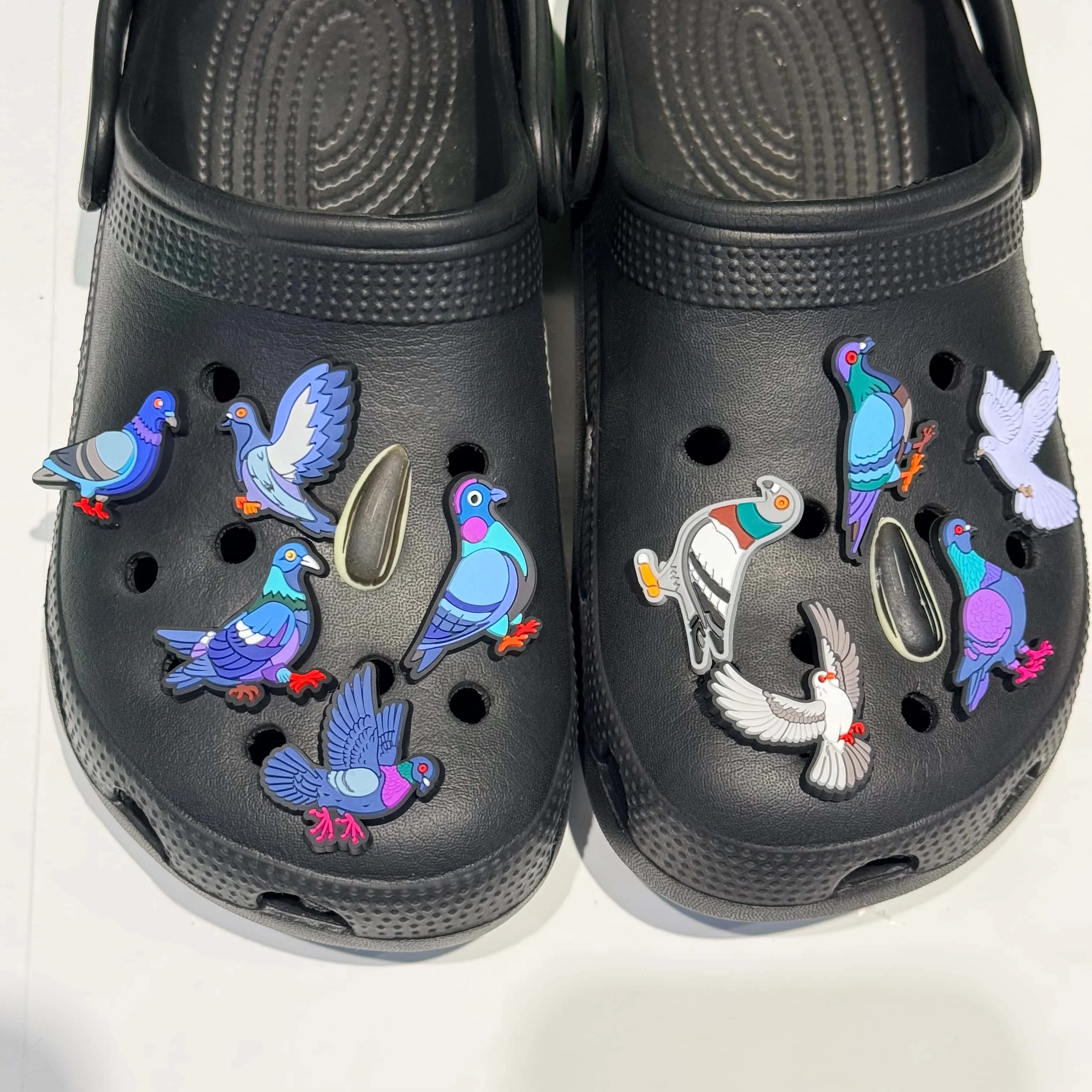 1/12Pcs Cute Homing Pigeon PVC Shoe Charms Dove Fowl Garden Slipper Buckle Decoration DIY Adult Phone Case