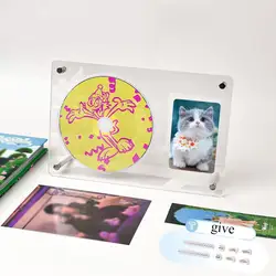 Transparent CD Frame Idol Picture Poster Holder Acrylic Photo Protective Album Photo Frame Stand Photocard Holder CD Storage