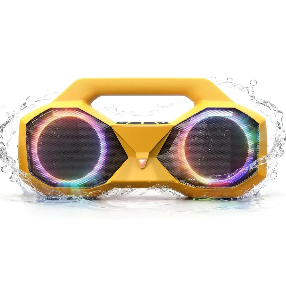 

Bluetooth Speaker 80W(Peak) Loud with Bass, 20H Playtime, IPX7 Waterproo, RGB Lights, TWS, Large Portable WirelSpeakers or Outdo