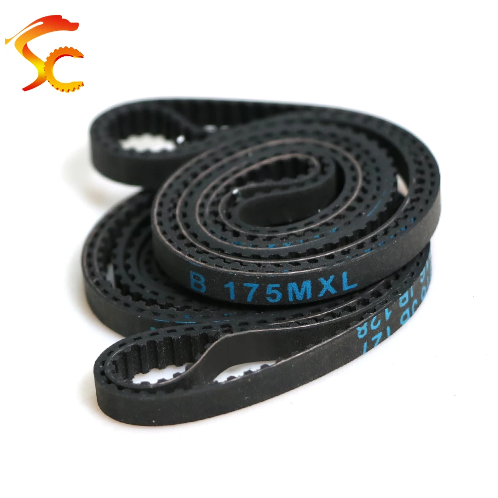 Trapezoidal MXL Belt B174MXL-B190MXL Synchronous Belt Width 5/6/7/9/10/12/15mm Closed Loop Drive Belt MXL Rubber Timing Belt