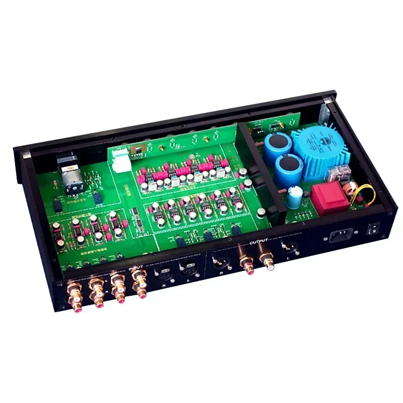 W pełni zbalansowany przedwzmacniacz MBL6010 Line OP IC 5532+5534 z pilotem, przedwzmacniacz HIFI o niskim poziomie szumów i niskim poziomie zniekształceń