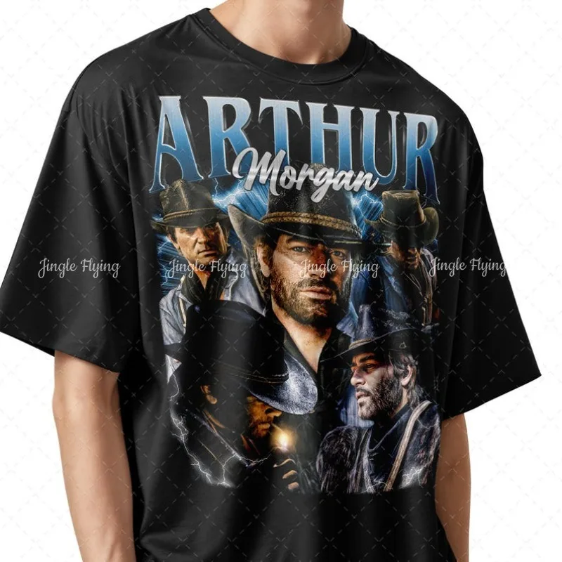 Inspiriertes Unisex-T-Shirt mit Arthur Morgan Gamers Geschenk Grafik-T-Shirt Casual Top