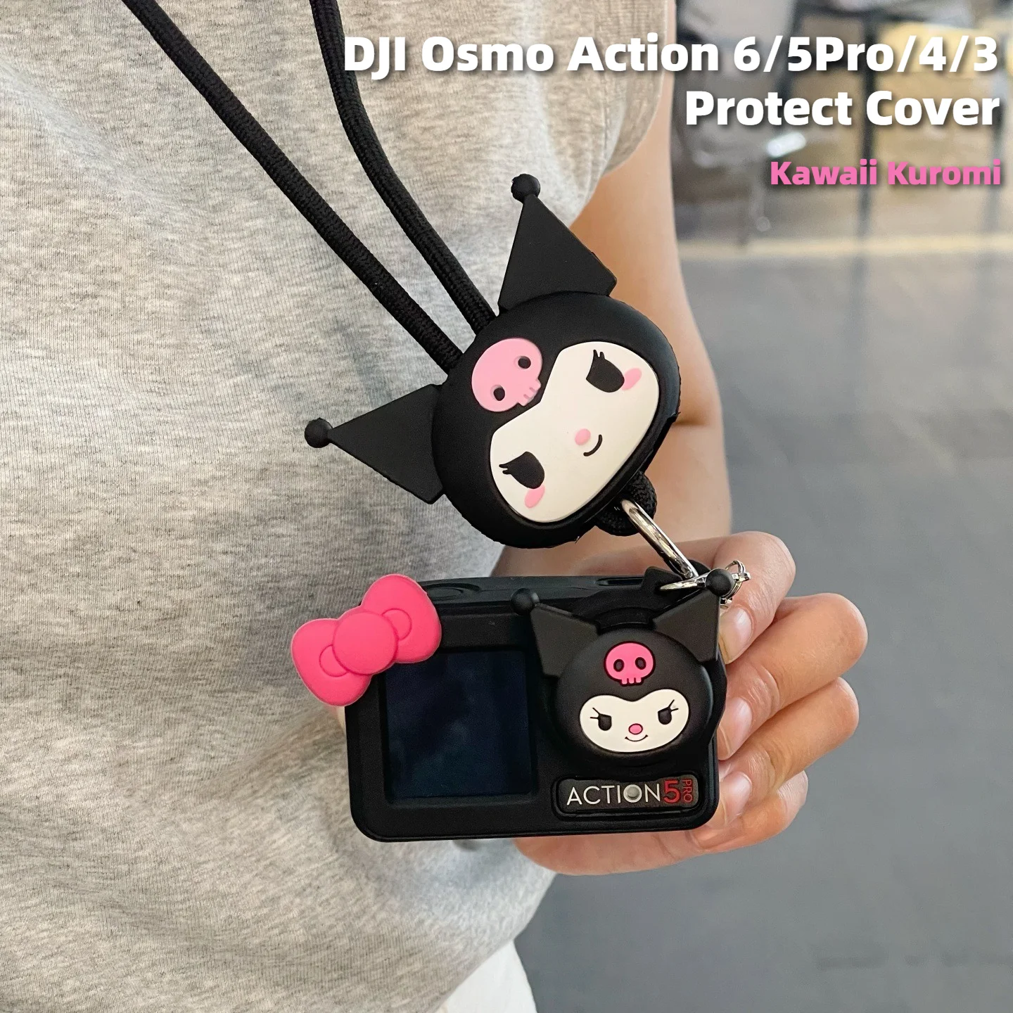 Cute Cool Sanrio Kuromi Hello Kitty Sport Camera Protector C