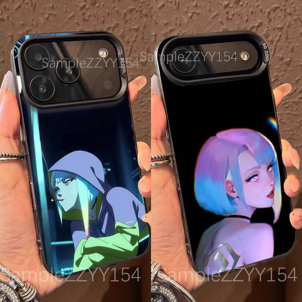 

Lucy C-CyberpunkS Phone Case For iPhone 17,16,15,14,13,12,X,8,Pro,Max,Plus,E,SE4,Air,Mini Black IMD Matte
