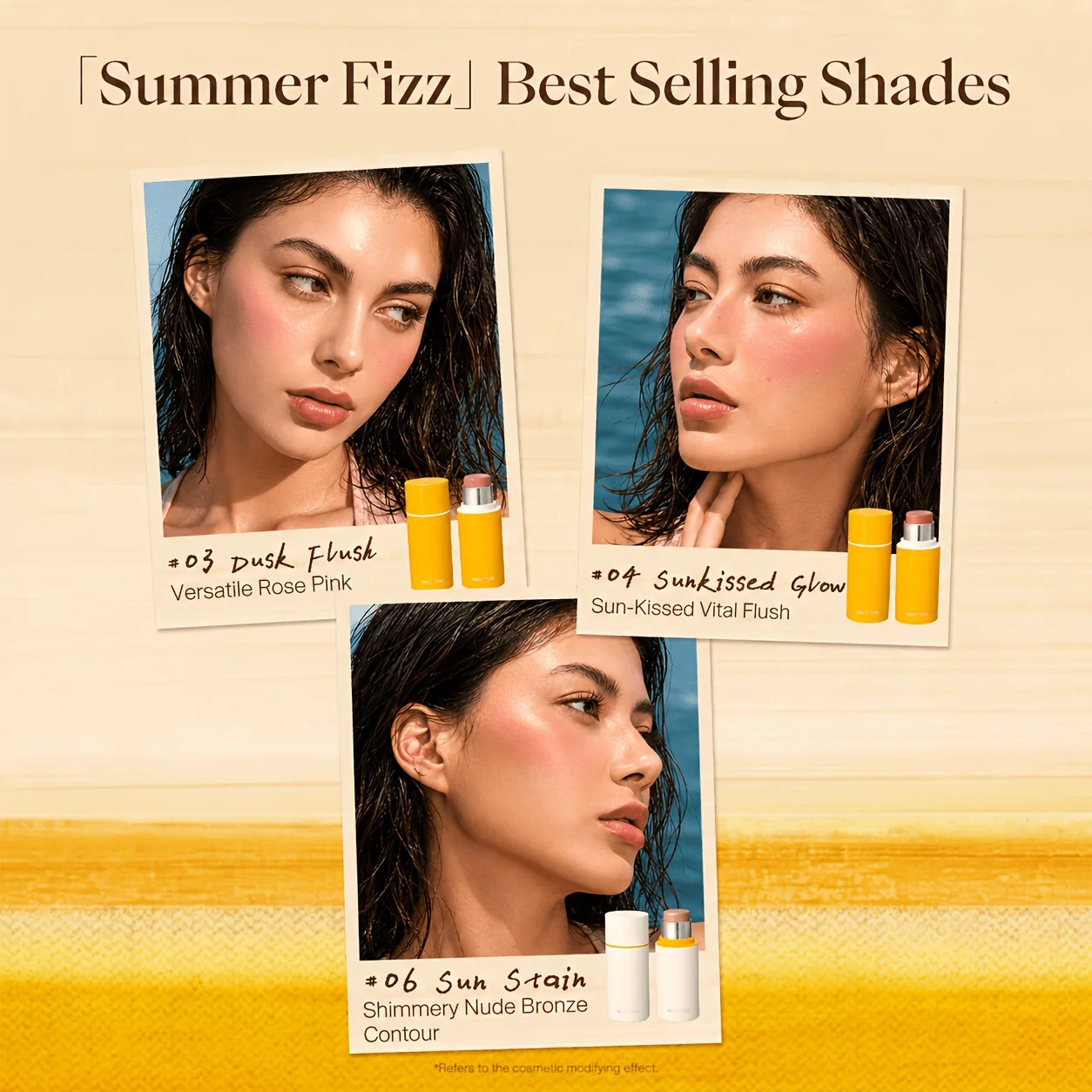 JOOCYEE SOFT SCULPT STICK 01 Multi-use Lips Cheeks Cream Blush Blendable Long Lasting Sweat Resistant Portable Summer Daily Make