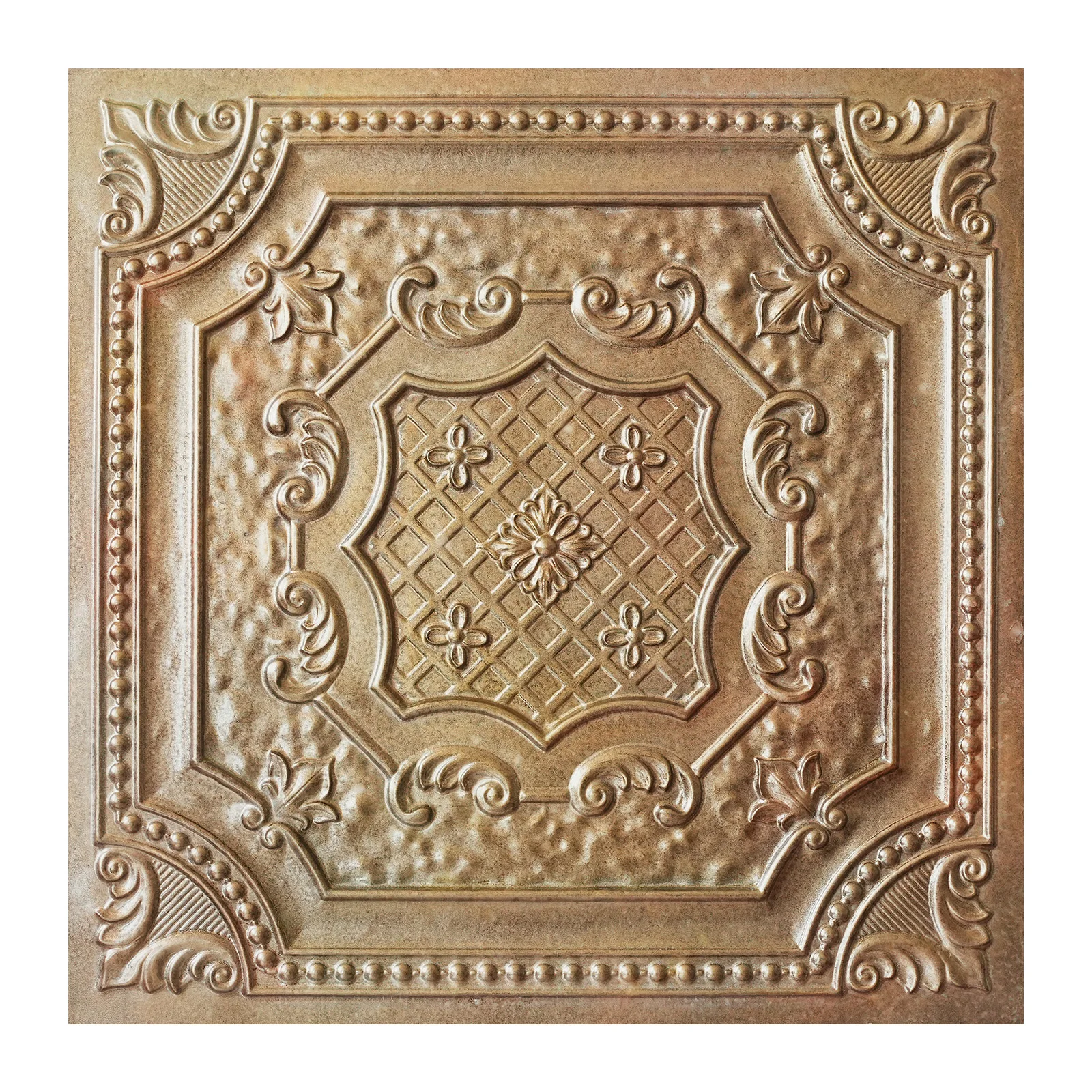 

Vintage Pattern Tin ceiling Tiles, interior decorative panel, for Barber house PL04 Spackled copper 10pcs/lot