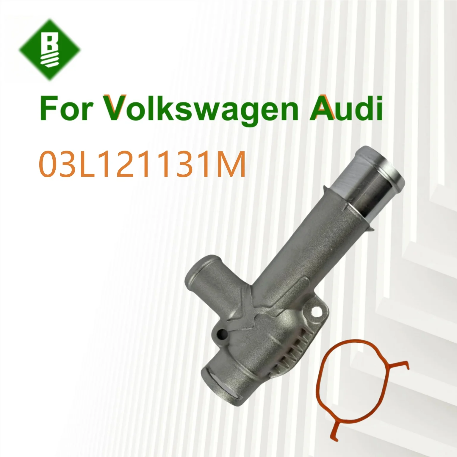 Flange de água refrigerante do motor da tampa da carcaça do termostato de alumínio 03L121131M para Volkswagen Amarok