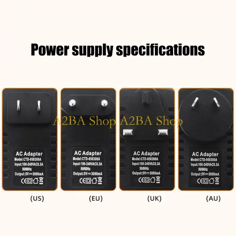 A2BA Type C Power Adapter 5V 3A Rapid Charging With Overloads Short Circuits Protections Portable Design
