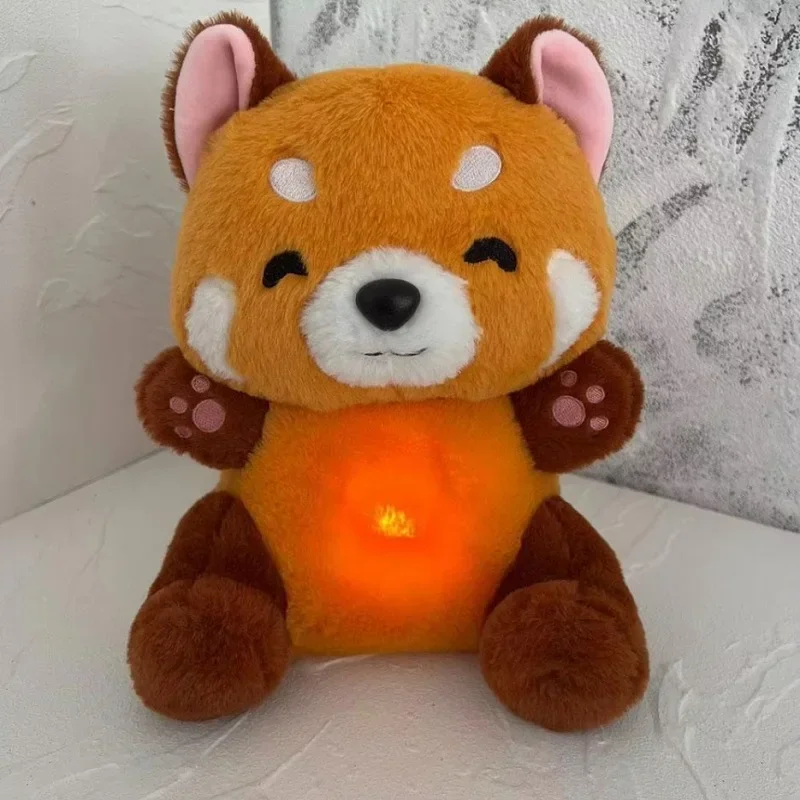 Children Toy Adjustable Breathing Raccoon Baby Glowing Soothes Baby Sleeping Significant Other Sound And light Music Doll