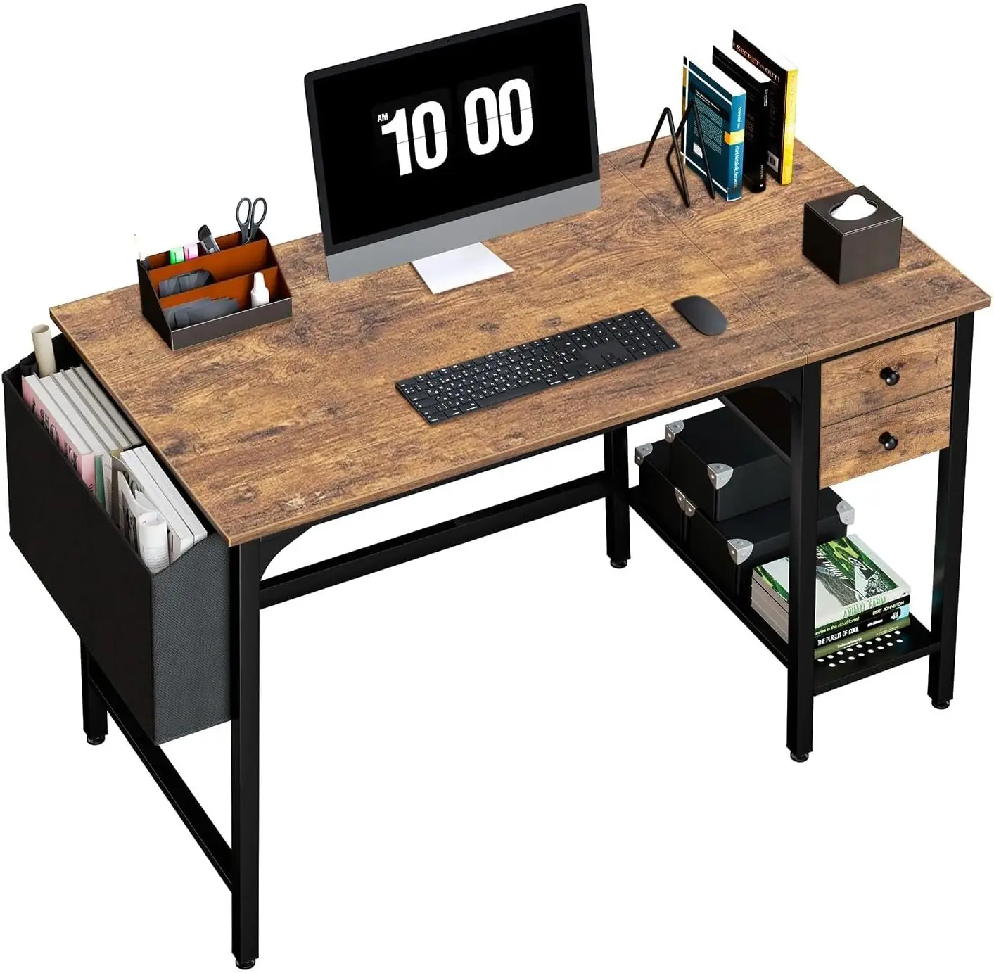 Brand new Computer Desk with Drawers - 40 Inch Work Reversible Small Desk for Bedroom Home Office, Simple Study Writing Table
