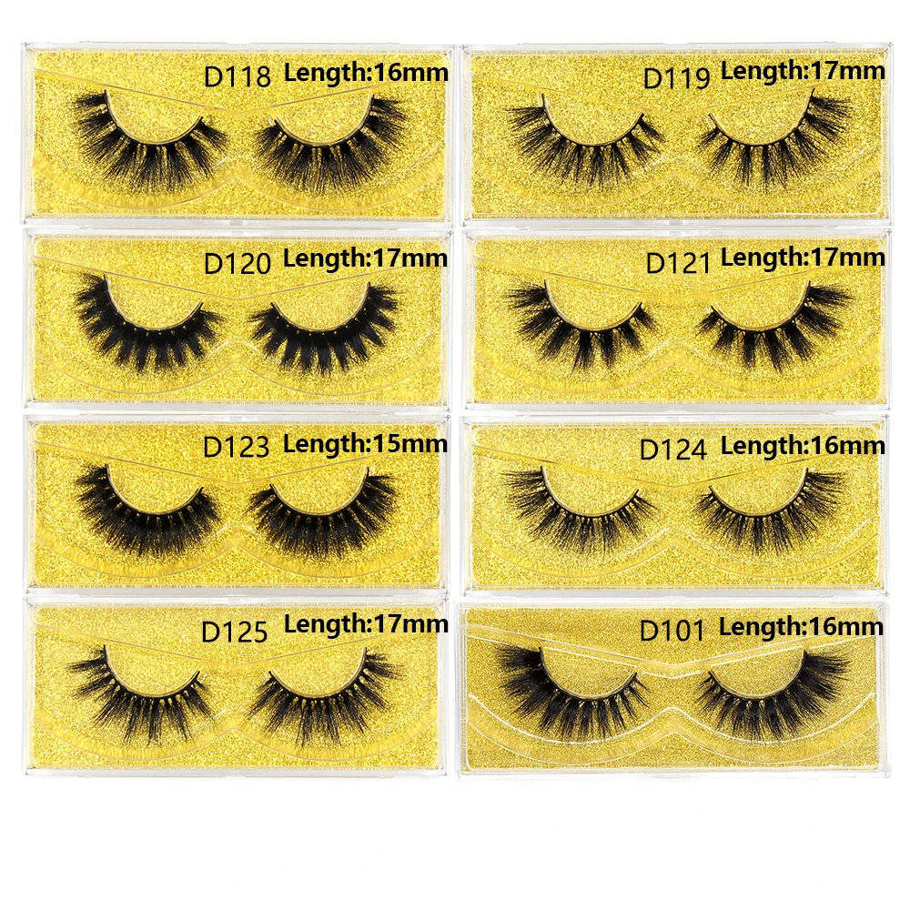 Großhandel Nerzwimpern 3D Flauschige Wispy 12mm-20mm Wimpern Natürliche Weiche Flauschige Falsche Wimpern 500 Stile Verfügbar – Detail 15