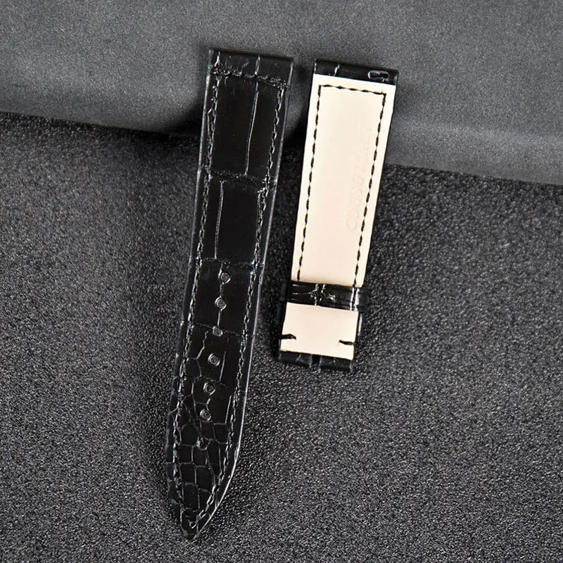 FUYIJIA 16MM~26MM Nile Crocodile Skin Watchbands Master Handmade Custom F-ranck M-uller Substitute Strap Genuine Crocodile Belt