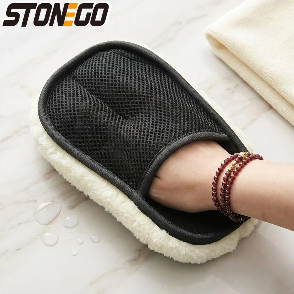 Premium Microfiber Car Cleaning Gloves Durable Washing Mitt for Vehicle Care Auto Accessories Detailing Kit