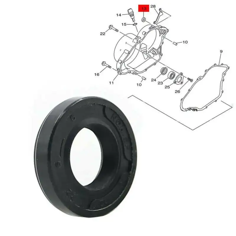 

Shift Shaft Oil Seal Rubber For Yamaha Raptor 660 700 Timberwolf Banshee 350 Grizzly 80 Raptor 50 80 MOTO-4 YFM225