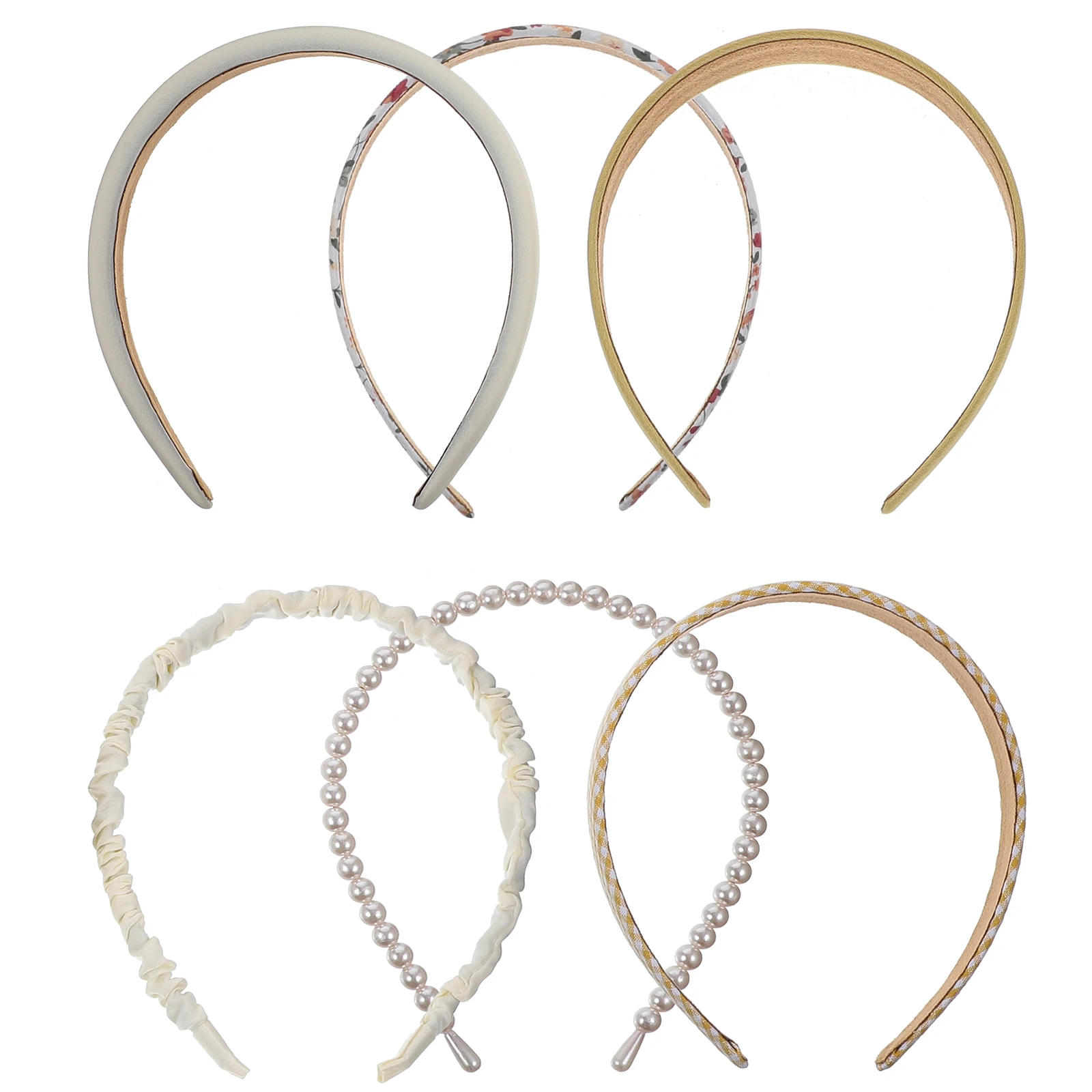 

6pcs Women Headbands Set Pink Floral Accessories for Short Curly Hair Comfortable Non Slip Spa Everyday Use Gifts