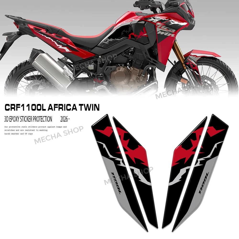

Motorcycle Accessories 3D Epoxy Resin Sticker Protection Kit Fuel Tank Pad For CRF 1100L Africa Twin CRF1100 2025 2026