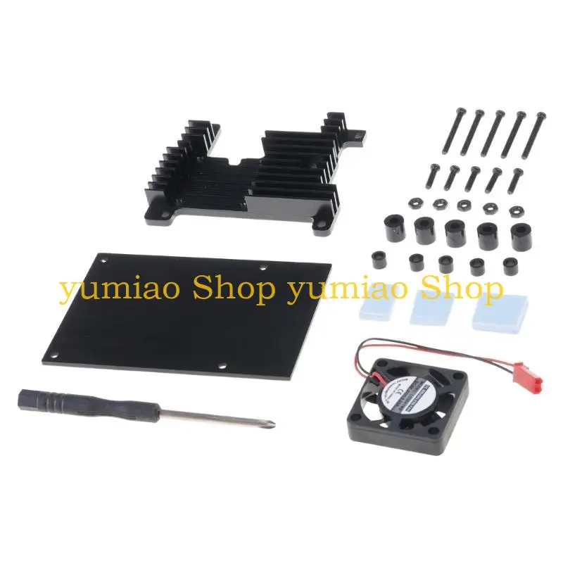 

587B Aluminum Alloy Protective Cover Case Fan 4PCS Heatsinks for Orange 3B Case