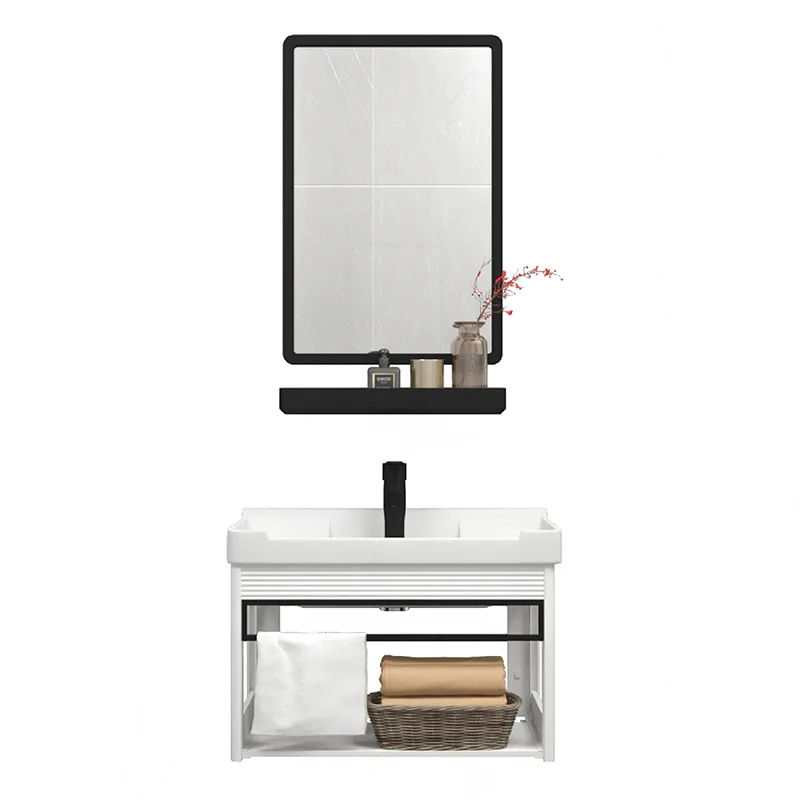 

Light luxury bathroom set Space aluminum bathroom cabinet combination Modern simple washbasin Washbasin Toilet washstand
