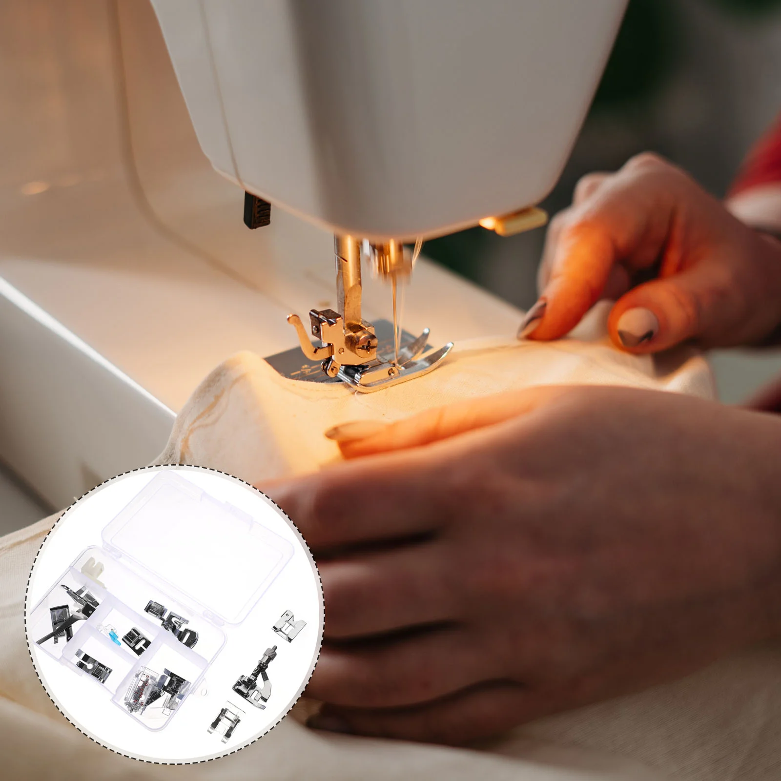 14 Pcs Pressure Feet Sewing Machine Accessories Foot Boxed Stitching Accessory Home