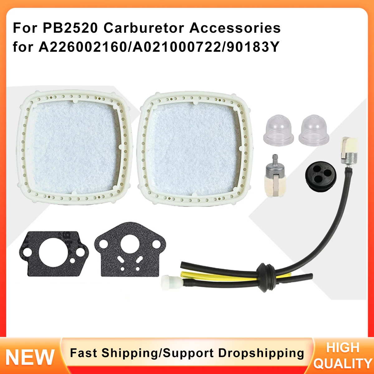 

Air Filter For Echo PB2520 Carburetor Accessories A226002160 A021000722 90183Y Carb