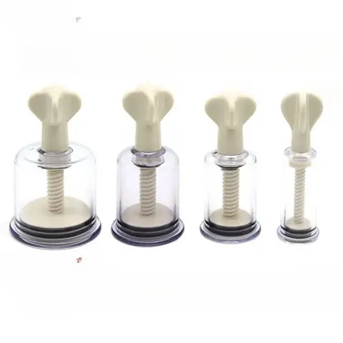 4 Size Nipple Sucker Enlarger Nipple Clamps Pussy Pump Clitoris Clip Vacuum Stimulate Breast Enlarger Sex Toy For Women Men