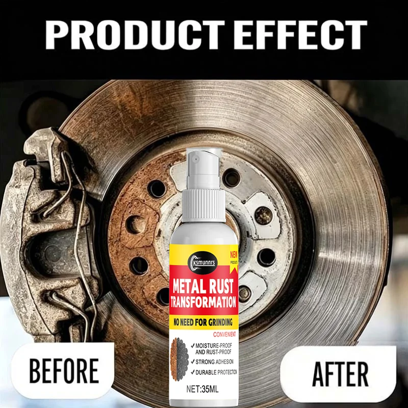 Powerful Fast Metal Rust Removal and Protection Spray - Powerfully penetrates and dissolves rust, leaving a polished, like-new f