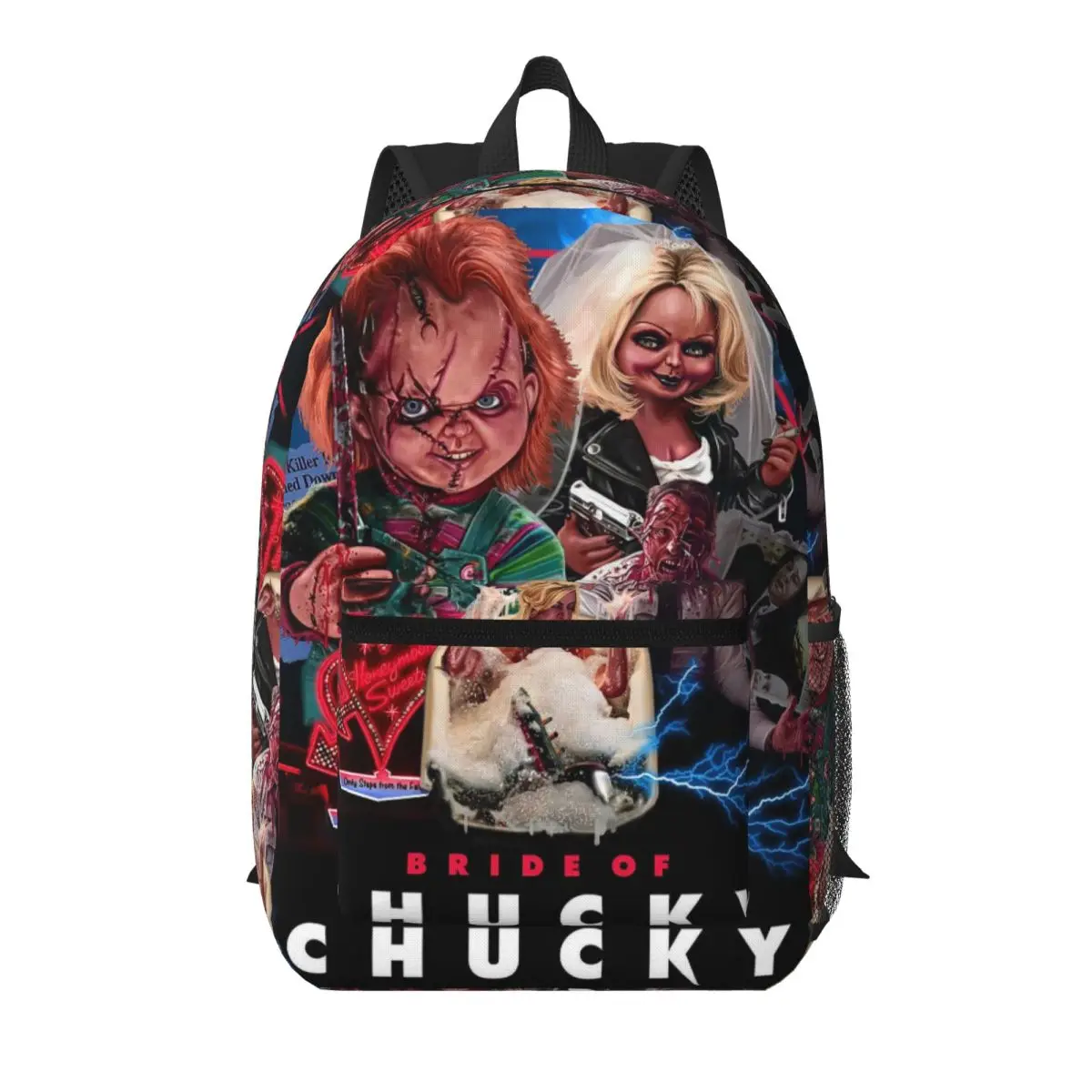 Bride Of Chucky Horror Film Movie Student Backpack School Bag Hiking Travel Daypack for Boys Girls Bookbag Shoulder Bags