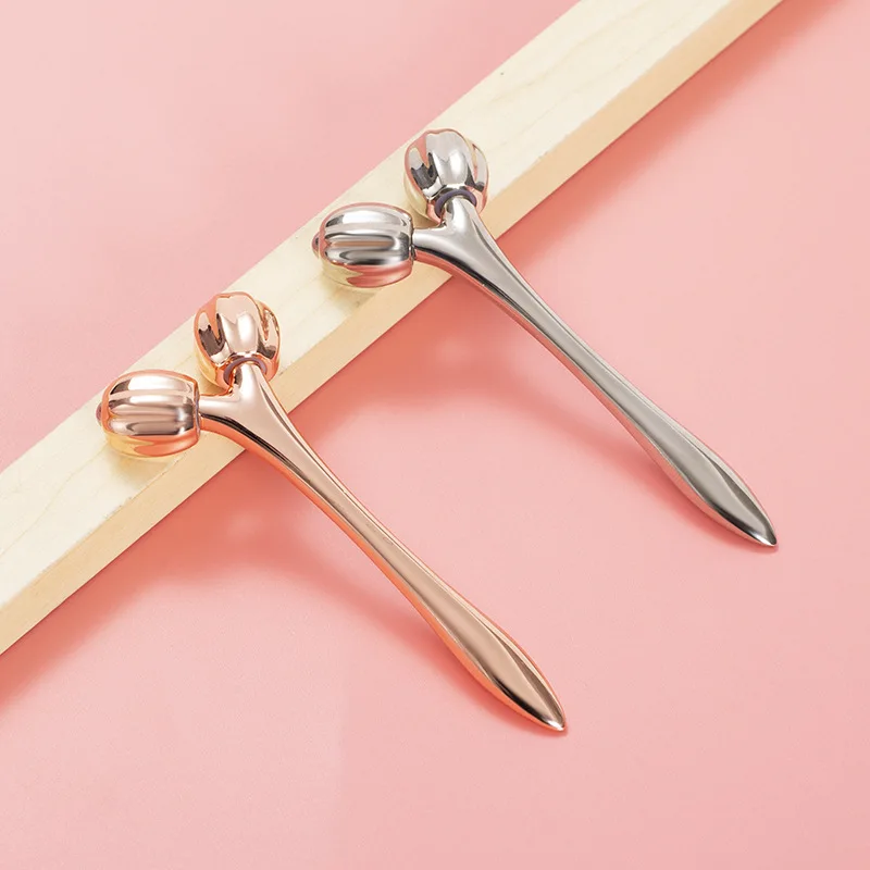 מקל לעיסוי קרם עיניים מסאג'ר עיסוי פנים מרים כדור ראש כפול יופי מקל לעיסוי