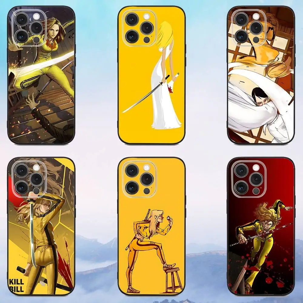 

K-Kill Film B-Bill Phone Case For iPhone 17,16,15,14,13,12,Pro,Max,Plus,E,SE4,Air,Mini Black Soft Cover