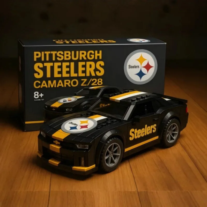 Football team  building block car ornament car model boy assembly creative building block ornament gift compatible with