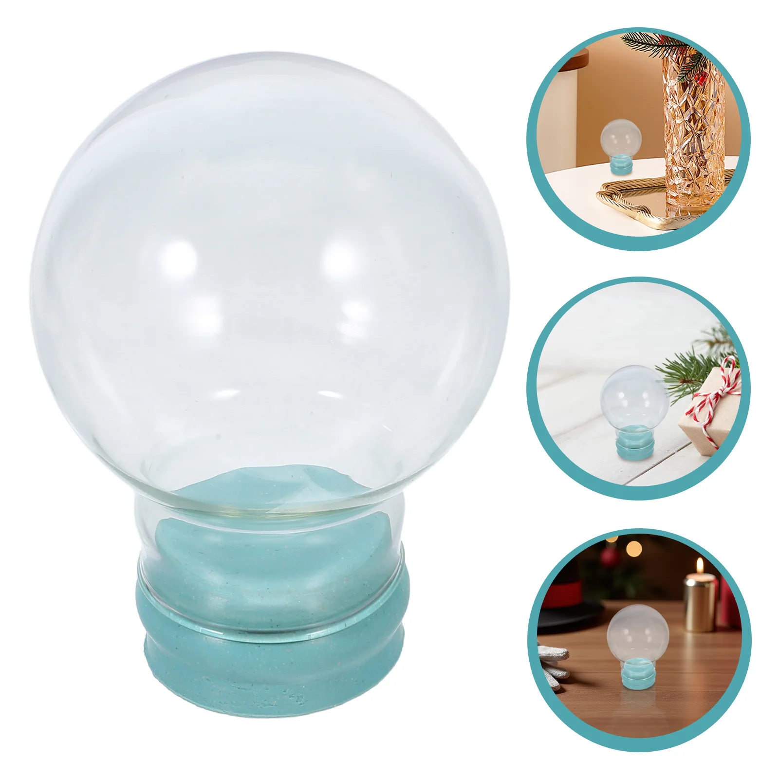 

Christmas Snowflakes Hood Cloche Bell Jar Clear Water Globe DIY Dome Cover Glass Globes