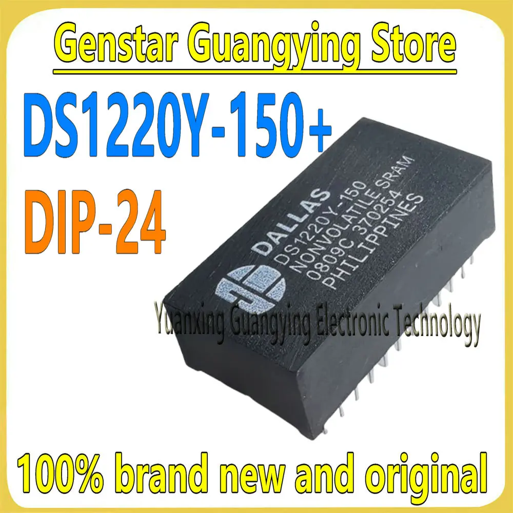 (1-5-10 pieces) DS1220Y-150+ DS1220Y-150 DIP-24 NVRAM 16K Nonvolatile SRAM Storage Capacity: 16 kbit 100% New Original