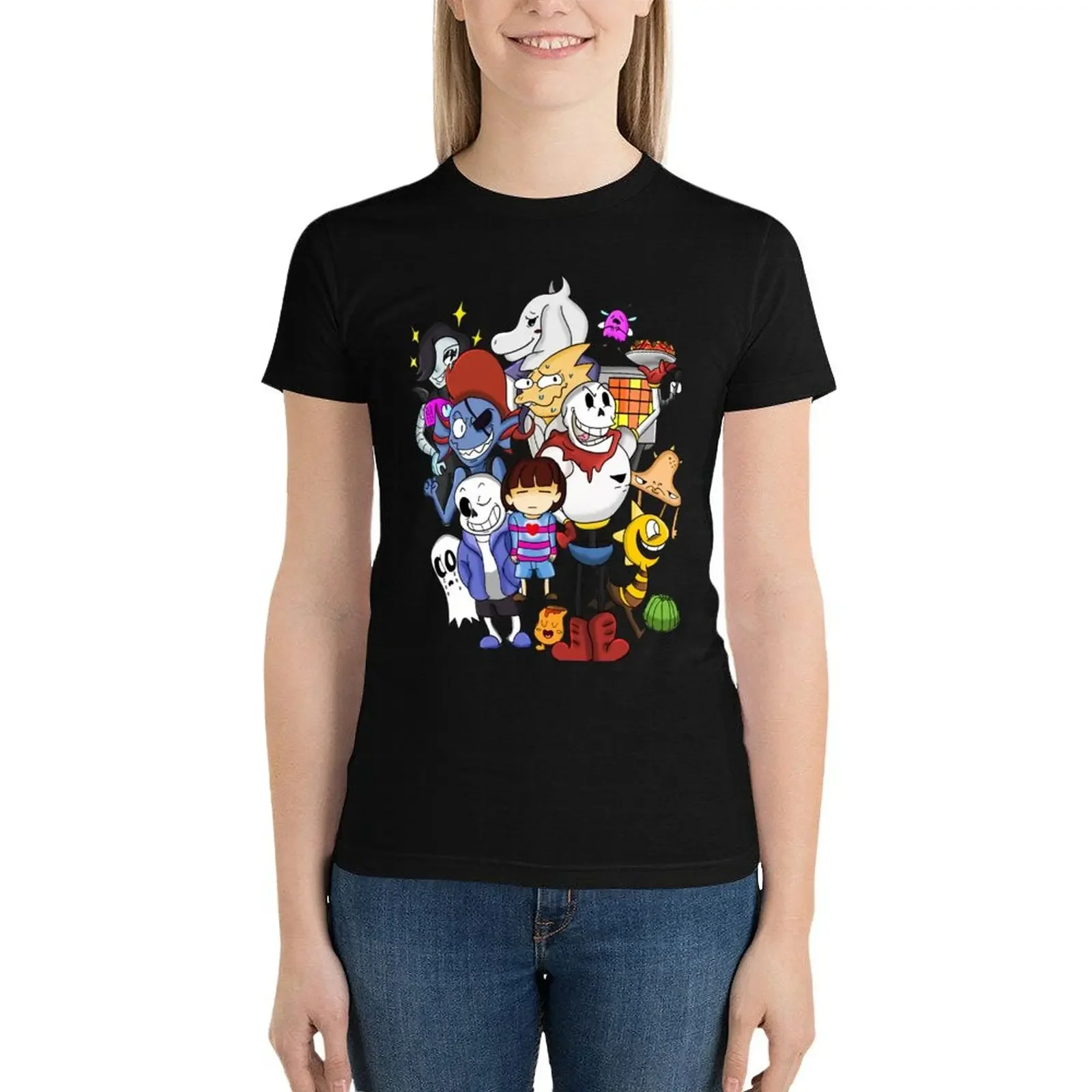 Undertale Family T-Shirt tees Aesthetic clothing anime clothes Women clothes