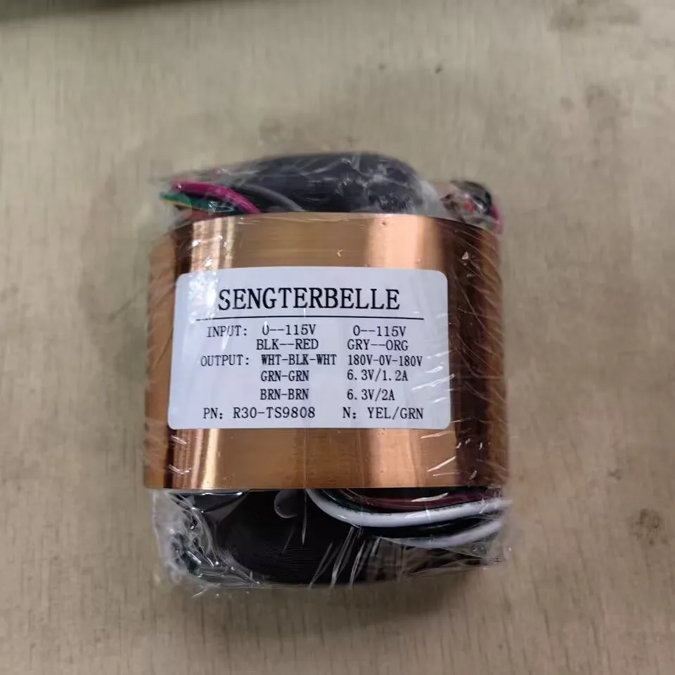 40W HiFi Audio R-Core Transformer 180V-0-180V 0-6.3V 0-6.3V For Tube Preamp Pure Copper Foil Shielded Power Transformer