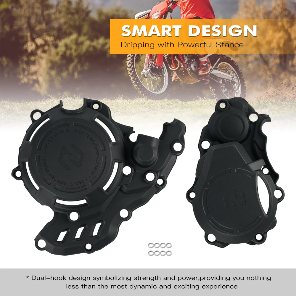 

For KTM EXC-F 250 350 2017-2023 XCF-W 350 FREERIDE 4T Freeride 250 F 20-2022 Thickened Crankcase and Ignition / Clutch Cover Kit