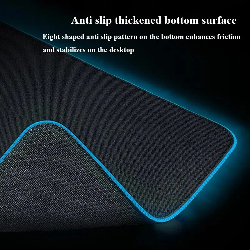 Imagem -04 - Led Mouse Pad com Rgb Onda Padrão Teclado de Computador Grande Gamer Desk Mat Tapete de Mesa Japonês Acessórios de Escritório Xxl