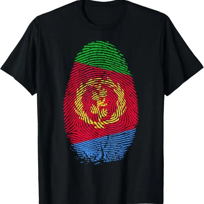Eritrea Flag Fingerprint It Is In My Dna For Eritreans T Shirt