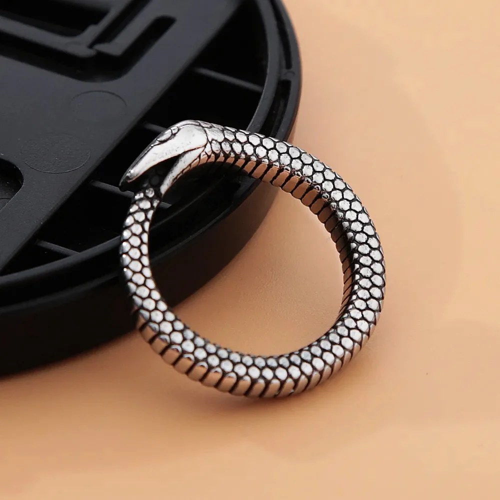 الفولاذ المقاوم للصدأ ثعبان خواتم للرجال والنساء ، Vintage مجوهرات الحيوان ، فاسق ، والأزياء بسيطة ، هدايا السائق ، دروبشيبينغ
