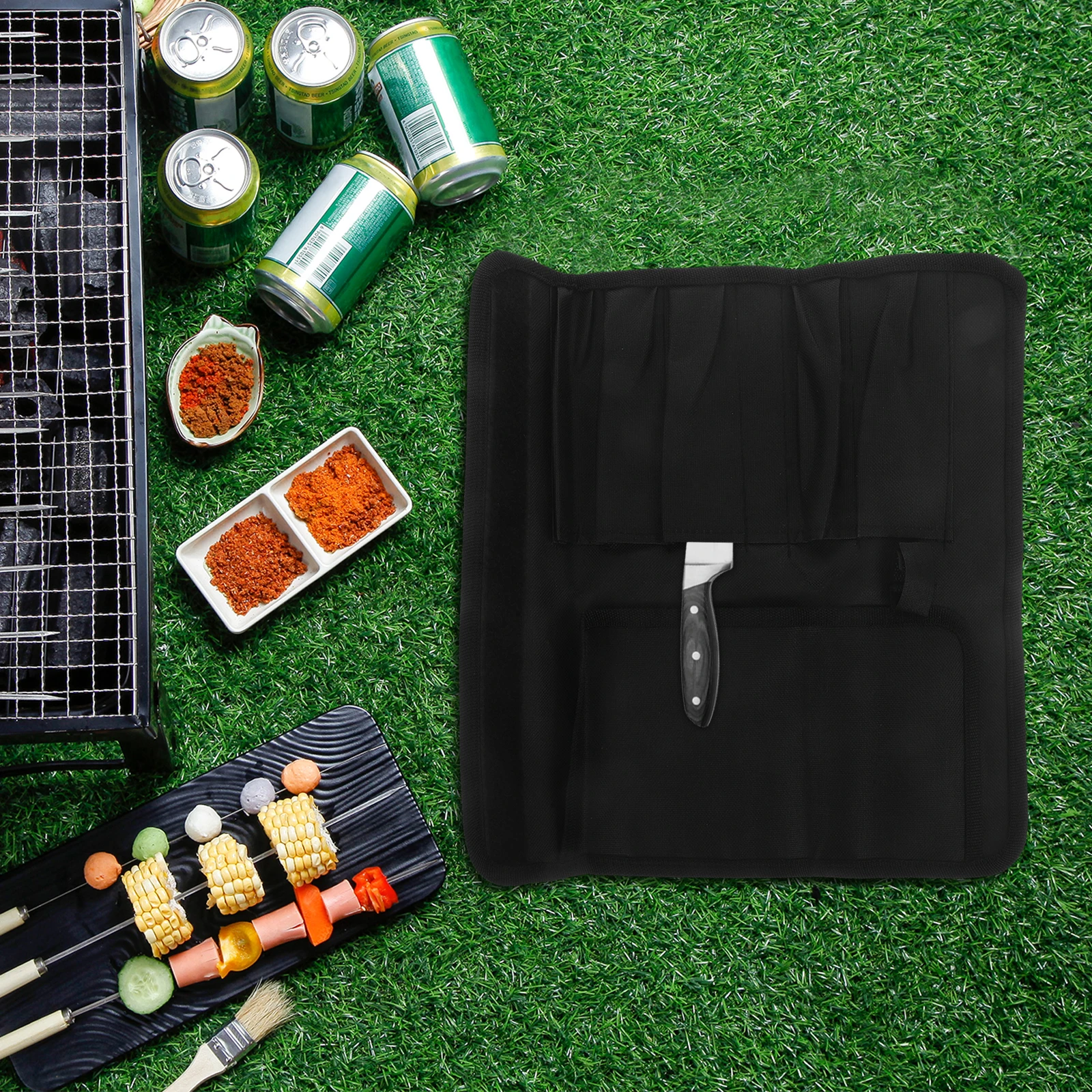 

Water Proof Kitchen Cutlery Storage Pouch Cutlery Pouch Storage Bag Chef Tool Case Roll Bag Oxford Cloth