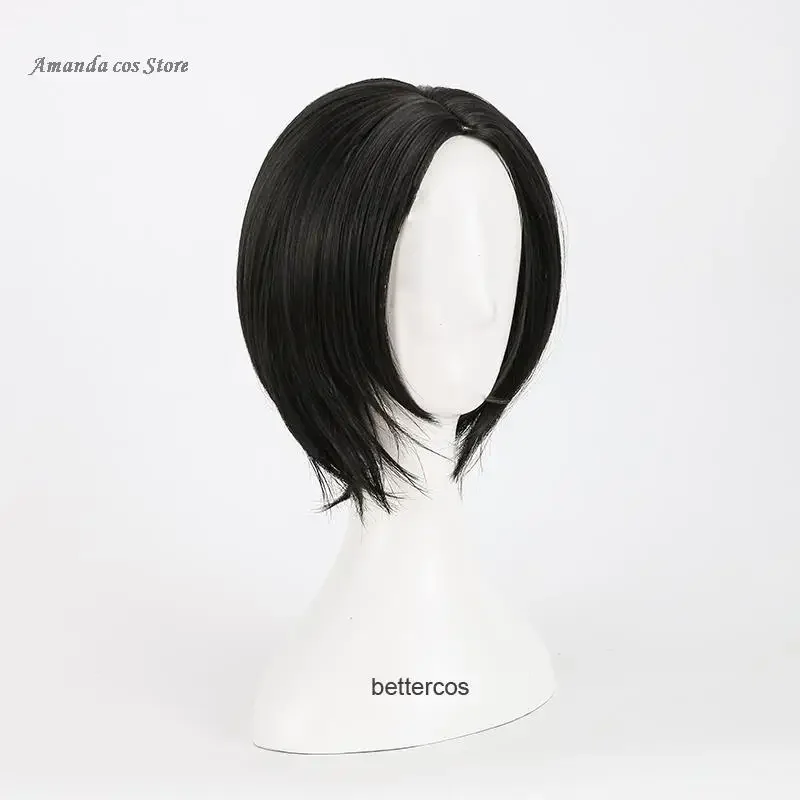 Oosaki نانا شعر مستعار تأثيري أنيمي نانا تأثيري مجوهرات النساء قصيرة شعر مستعار أسود مانغا نانا أوساكا غطاء شعر مستعار مجاني عيد الميلاد أقراط المختنق
